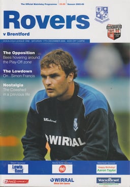 Tranmere Rovers v Brentford Match Programme 2005-12-17